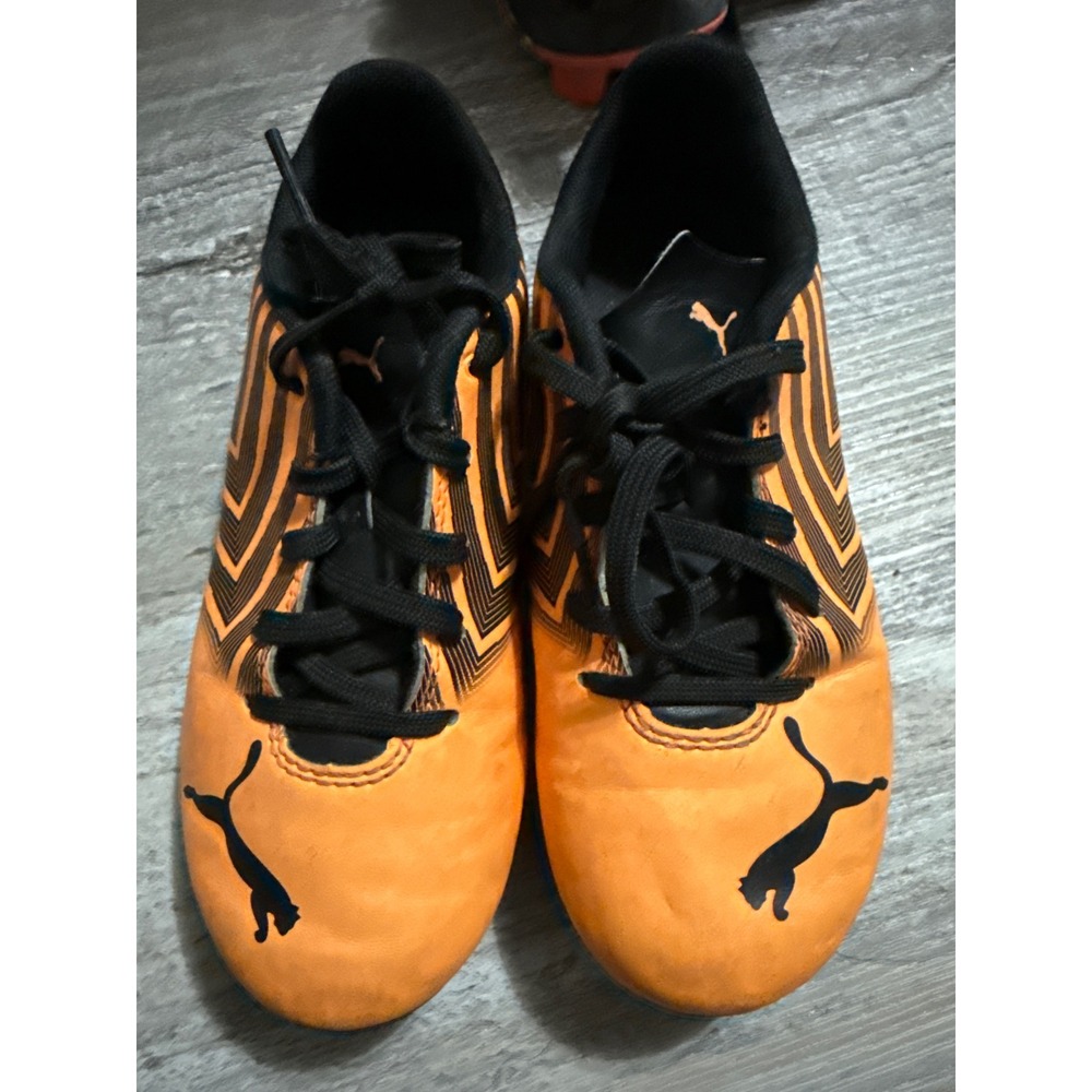 Puma Rapido III FG AG Kids Soccer Cleats Orange Black 106704-01 Size 13 US